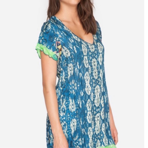 Johnny Was Puente Silk Tunic Geometric Print Tunic Top Small - Picture 5 of 12